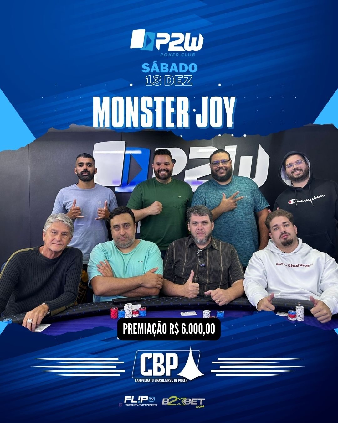 CAMPEÕES DO SÁBADO - P2w Poker Brasília